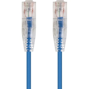 Monoprice SlimRun Cat6 28AWG UTP Ethernet Network Cable, 5ft Blue