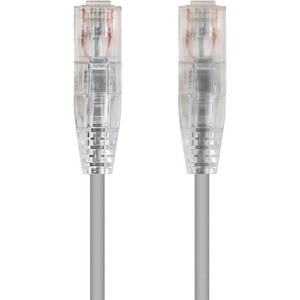 Monoprice SlimRun Cat6 28AWG UTP Ethernet Network Cable, 2ft Gray