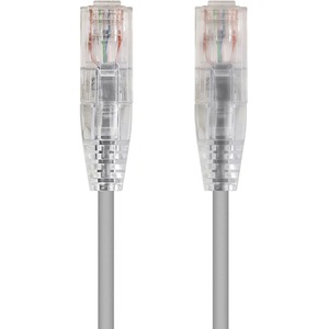 Monoprice SlimRun Cat6 28AWG UTP Ethernet Network Cable, 20ft Gray