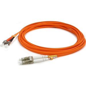 AddOn 100m LC (Male) to ST (Male) Orange OM1 Duplex Fiber OFNR (Riser-Rated) Patch Cable