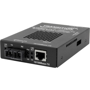 Transition Networks Stand-alone Fast Ethernet Media and Rate Converter