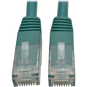 Tripp Lite 3ft Cat6 Gigabit Molded Patch Cable RJ45 M/M 550MHz 24 AWG Green