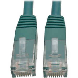 Tripp Lite 15ft Cat6 Gigabit Molded Patch Cable RJ45 M/M 550MHz 24AWG Green