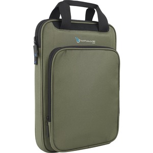 TechProducts360 Vertical Vault Carrying Case for 13" Notebook - Green