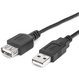 Rocstor Premium 6 ft USB 2.0 Extension Cable A Male to A Female - M/F - USB - 6 ft - 1 Pack - 1 x Type A Male - 1 x Type A Female -Black - USB A MALE TO A FEMALE CABLE