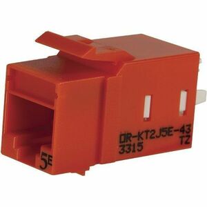 Ortronics Category 5e Keystone Jack, Lacing Cap Termination, Orange