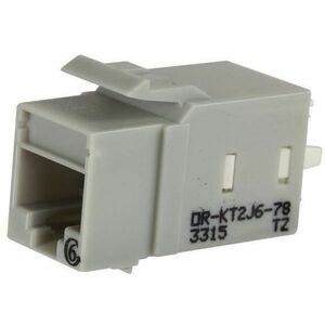Ortronics Category 6 Keystone Jack, Lacing Cap Termination, Gray
