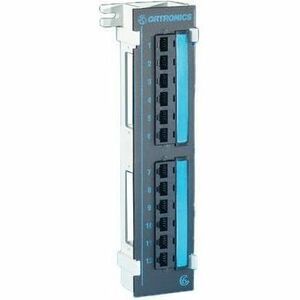 Ortronics Clarity 6 12-Port Category 6 Mini Patch Panel on 89 D Bracket - 10 in x 2.3 in