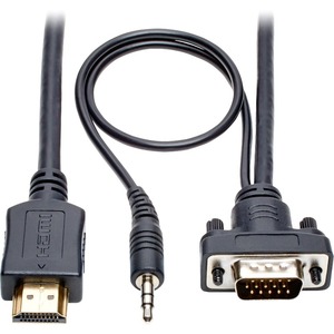Tripp Lite by Eaton HDMI to VGA + Audio Active Adapter Cable (HDMI to Low-Profile HD15 + 3.5 mm M/M) 6 ft. (1.8 m)