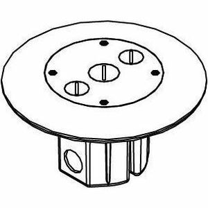 Wiremold 861FFTCBS Mounting Box - Brushed Metal Brass