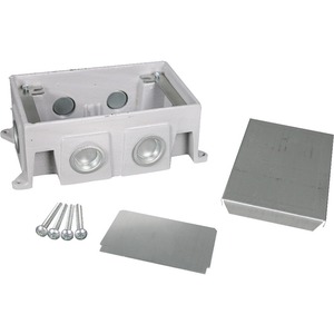 Wiremold Omnibox Series Double Gang Cast Iron Floor Box