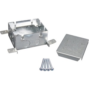 Wiremold Omnibox Series Single Gang Shallow Steel Floor Box