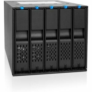 Icy Dock FlexCage MB975SP-B R1 Drive Enclosure for 5.25" 12Gb/s SAS, SATA/600 - SATA Host Interface - Black