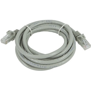 Monoprice FLEXboot Series Cat5e 24AWG UTP Ethernet Network Patch Cable, 7ft Gray