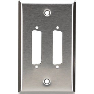 Black Box Wallplate - Stainless Steel, DB25, Single-Gang, 2-Port