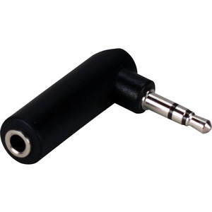 QVS 3.5mm Mini-Stereo Male to Female Right Angle Audio Adaptor