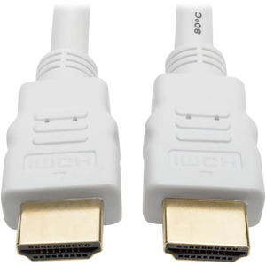 Tripp Lite High-Speed HDMI Cable (M/M) - 4K Gripping Connectors White 10 ft. (3.1 m)