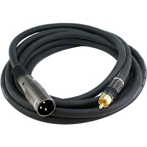 Monoprice 10ft Premier Series XLR Male to RCA Male 16AWG Cable (Gold Plated)