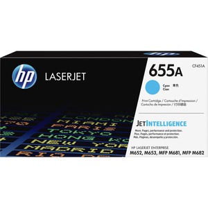 HP 655A (CF451A) Original Laser Toner Cartridge - Cyan - 1 Each