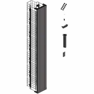 Ortronics MM20 Vertical Cable Manager with Door, 10" Wide, for 7 ft (45U) Rack, Black
