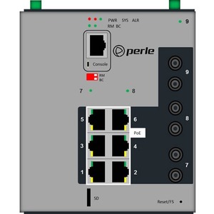 Perle IDS-509F3PP6-T2MD2-SD120 - Industrial Managed Power Over Ethernet Switch