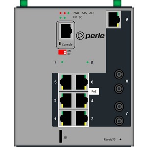 Perle IDS-509G2PP6-T2SD10-XT- Industrial Managed Power Over Ethernet Switch