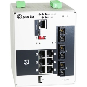 Perle IDS-509F3PP6-C2MD2-SD20-XT - Industrial Managed Power Over Ethernet Switch