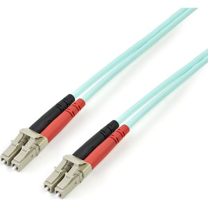 StarTech.com 3m (10ft) LC/UPC to LC/UPC OM4 Multimode Fiber Optic Cable, 50/125?m LOMMF/VCSEL Zipcord Fiber, 100G, LSZH Fiber Patch Cord~