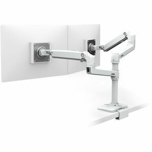 Ergotron Mounting Arm for Display, LCD Display, Monitor, TV - White - Landscape/Portrait