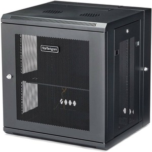 StarTech.com 12U 19" Wall Mount Network Cabinet - 16" Deep Hinged Locking Flexible IT Data Equipment Rack Vented Switch Enclosure w/Shelf