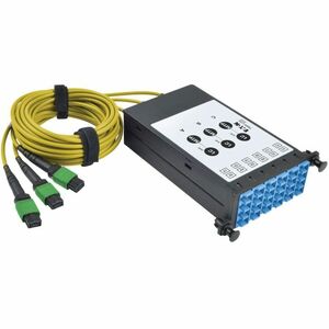 Tripp Lite by Eaton N482-3M8L12S-B 12 Port(s) Network Patch Panel - Aqua, Yellow