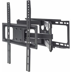 Manhattan TV & Monitor Mount, Wall, Full Motion, 1 screen, Screen Sizes: 32-55" , Black, VESA 100x100 to 400x400mm, Max 40kg, LFD, Tilt & Swivel with 3 Pivots, Lifetime Warranty