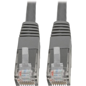 Tripp Lite Cat6 Cat5e Gigabit Molded Patch Cable RJ45 M/M 550MHz Gray 3ft 3'