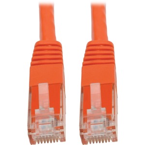 Tripp Lite Cat6 Cat5e Gigabit Molded Patch Cable RJ45 M/M 550MHz Orange 6ft