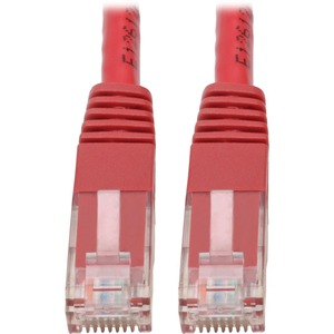 Tripp Lite Cat6 Cat5e Gigabit Molded Patch Cable RJ45 M/M 550MHz Red 15ft