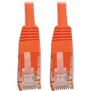 Tripp Lite Cat6 Cat5e Gigabit Molded Patch Cable RJ45 MM 550MHz Orange 20ft