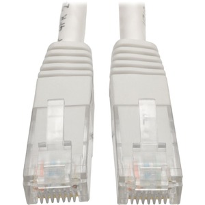 Tripp Lite Cat6 Cat5e Gigabit Molded Patch Cable RJ45 M/M 550MHz White 20ft