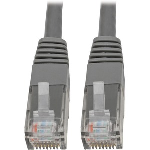 Tripp Lite Cat6 Cat5e Gigabit Molded Patch Cable RJ45 M/M 550MHz Gray 35ft 35'