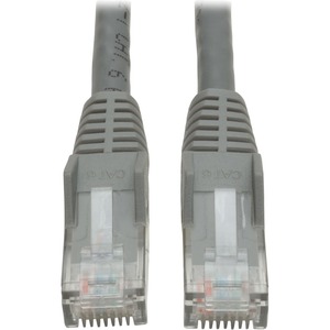 Tripp Lite Cat6 GbE Gigabit Ethernet Snagless Molded Patch Cable UTP Gray RJ45 M/M 35ft 35'