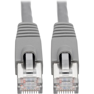 Tripp Lite Cat6a Snagless Shielded STP Network Patch Cable 10G Certified, PoE, Gray RJ45 M/M 1ft 1'