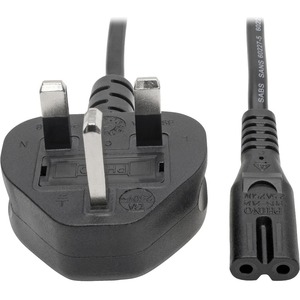 Tripp Lite Standard U.K. Computer Power Cord 2.5A (C7 to BS 1363 U.K. Plug)