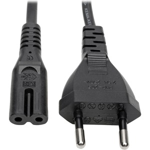 Tripp Lite 2-Prong Europlug Computer Power Cord, 2.5A (C7 to CEE 7/16), 6 f