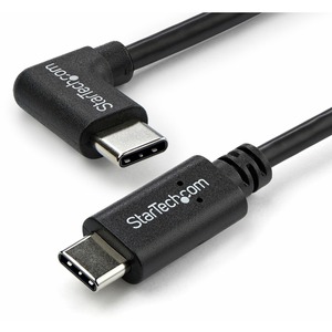 StarTech.com 1m 3 ft Right Angle USB-C Cable M/M - USB 2.0 - USB Type C Cable - 90 degree USB-C Cable - USB C to USB C Cable - USB-C Charge Cable~