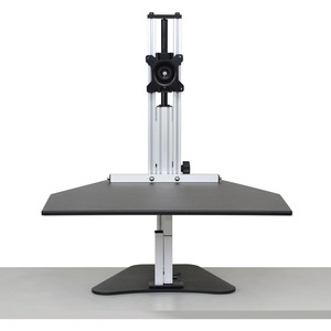ERGO DESKTOP Wallaby Sit and Stand Workstation, Black, Fully Assembled