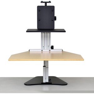 ERGO DESKTOP Kangaroo Sit and Stand Workstation Maple Minimally Assembled