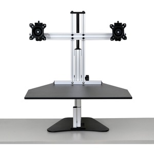 ERGO DESKTOP Wallaby Elite Sit and Stand Workstation, Black, Fully Assembled