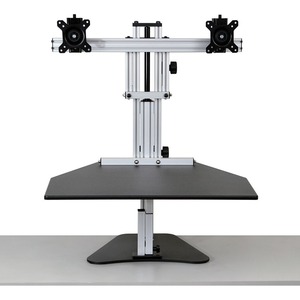 ERGO DESKTOP Kangaroo Elite Sit And Stand Workstation Black Minimally Assembled