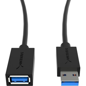 Sabrent 22AWG USB 3.0 Extension Cable - A-Male to A-Female [Black] 6 Feet