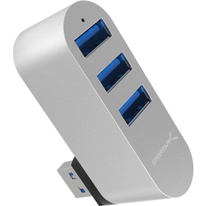 Sabrent Premium 3-Port Aluminum Mini USB 3.0 Rotatable Hub [90°/180° Degree Rotatable]