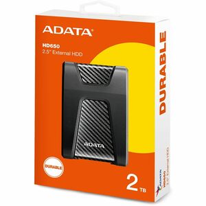 Adata HD650 2 TB Hard Drive - External - Black